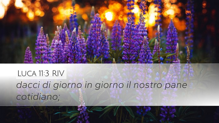 Luca 11:3 RIV Desktop Wallpaper - dacci di giorno in giorno il nostro pane - Desktop Bible Verse Wallpaper