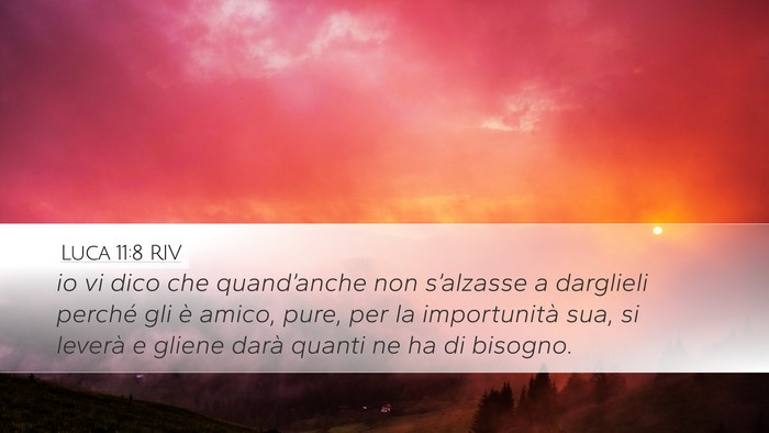 Luca 11:8 RIV Bible Verse Image