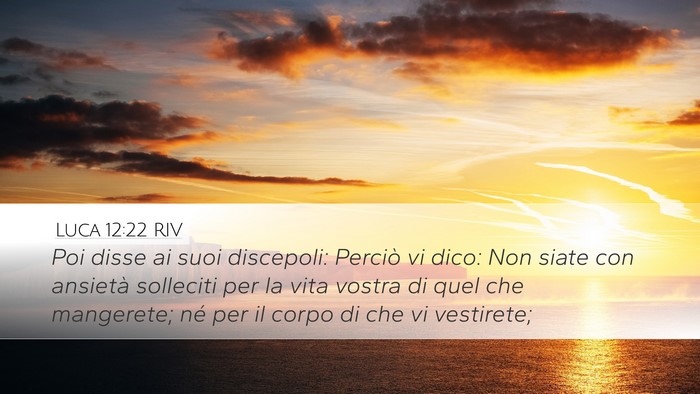 Luca 12:22 RIV Bible Verse Image