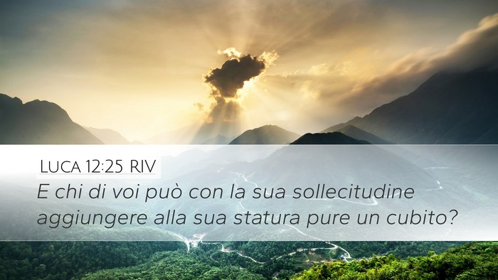 Luca 12:25 RIV Bible Verse Image