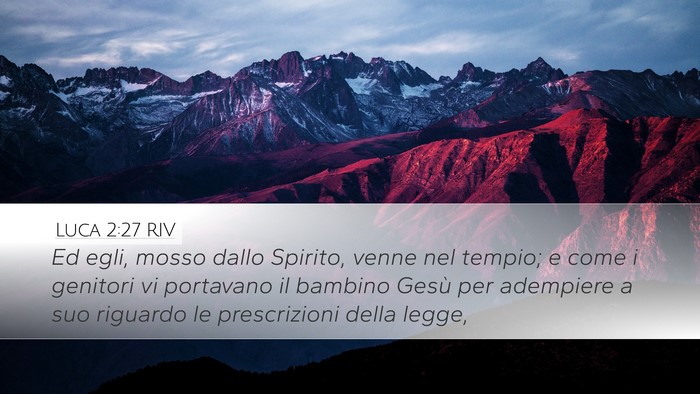 Luca 2:27 RIV Bible Verse Image