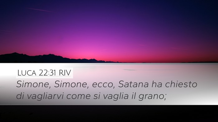 Luca 22:31 RIV Bible Verse Image