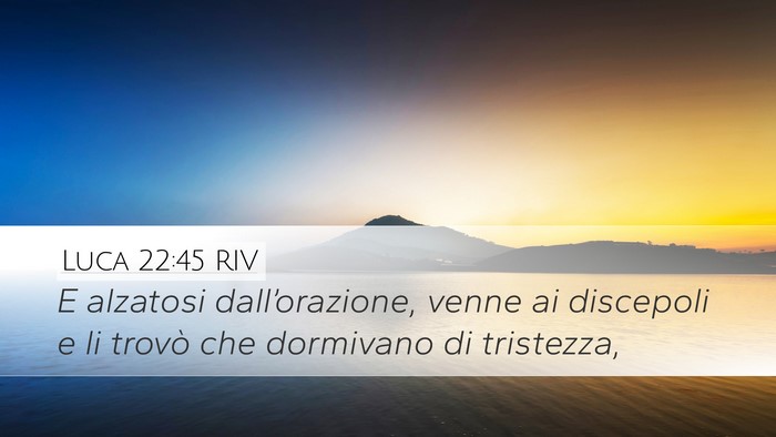 Luca 22:45 RIV Bible Verse Image