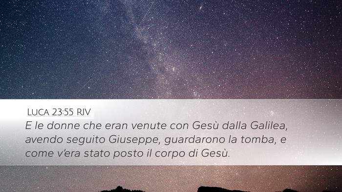 Luca 23:55 RIV Bible Verse Image