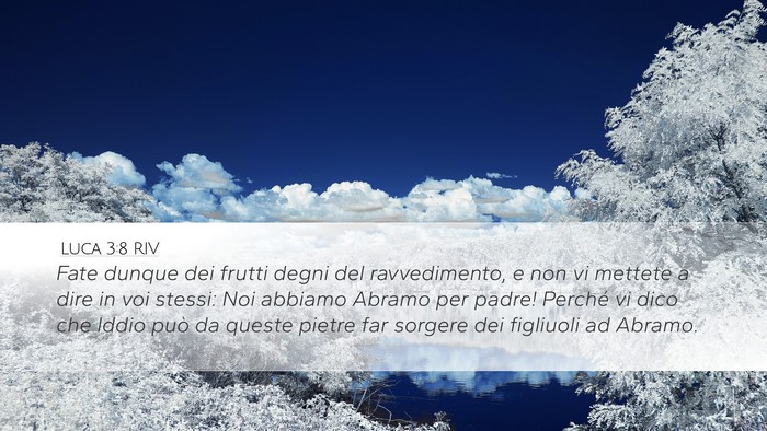 Luca 3:8 RIV Desktop Wallpaper - Fate dunque dei frutti degni del ravvedimento, e - Desktop Bible Verse Wallpaper