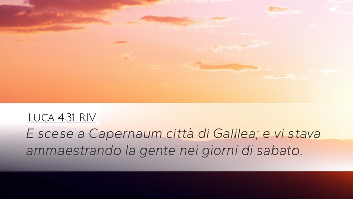 Luca 4:31 RIV Bible Verse Image