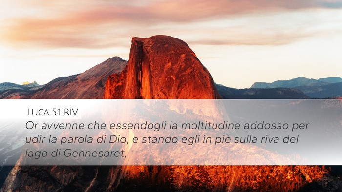 Luca 5:1 RIV Bible Verse Image