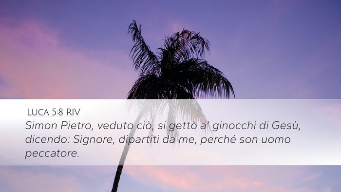 Luca 5:8 RIV Bible Verse Image