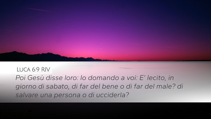 Luca 6:9 RIV Desktop Wallpaper - Poi Gesù disse loro: Io domando a voi: E’ - Desktop Bible Verse Wallpaper