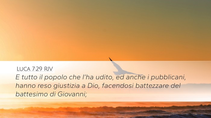 Luca 7:29 RIV Bible Verse Image