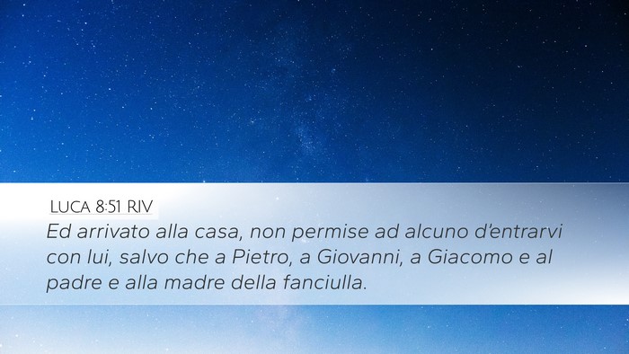 Luca 8:51 RIV Bible Verse Image