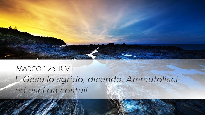 Marco 1:25 RIV Bible Verse Image