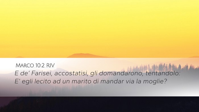Marco 10:2 RIV Bible Verse Image