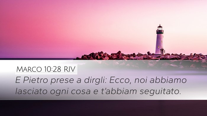 Marco 10:28 RIV Bible Verse Image
