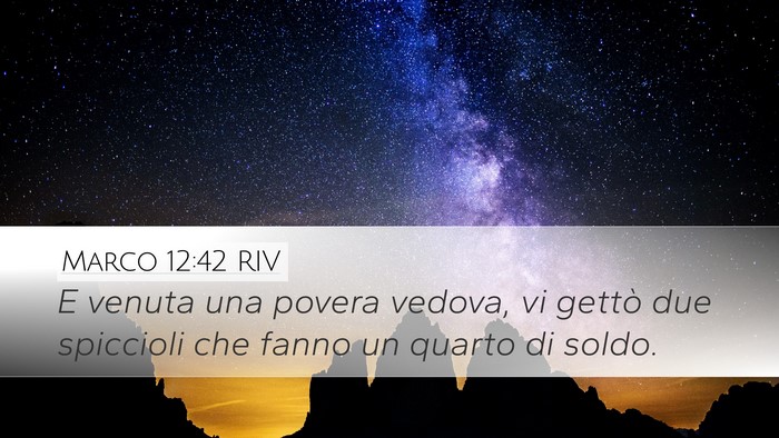 Marco 12:42 RIV Bible Verse Image