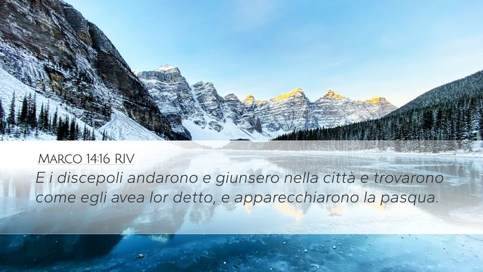 Marco 14:16 RIV Bible Verse Image