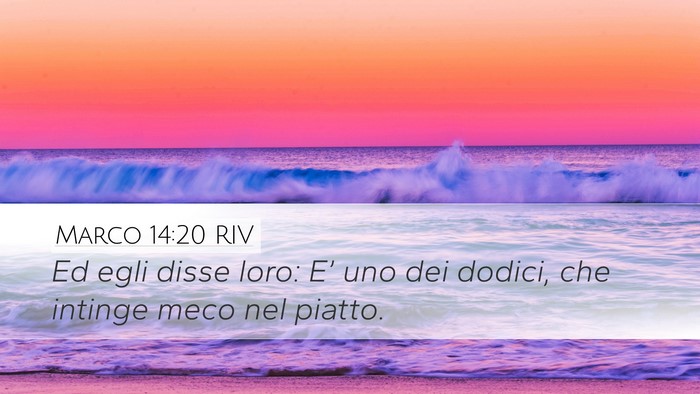 Marco 14:20 RIV Bible Verse Image