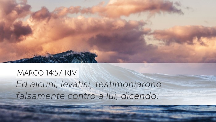 Marco 14:57 RIV Bible Verse Image