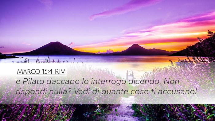 Marco 15:4 RIV Desktop Wallpaper - e Pilato daccapo lo interrogò dicendo: Non - Desktop Bible Verse Wallpaper