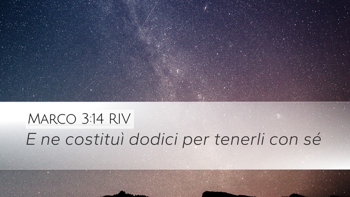 Marco 3:14 RIV Desktop Wallpaper - E ne costituì dodici per tenerli con - Desktop Bible Verse Wallpaper