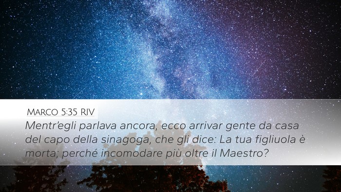 Marco 5:35 RIV Bible Verse Image