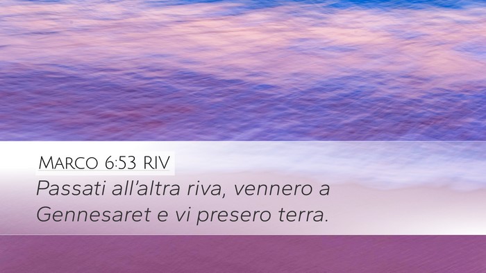 Marco 6:53 RIV Bible Verse Image