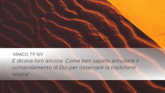 Marco 7:9 RIV Bible Verse Image