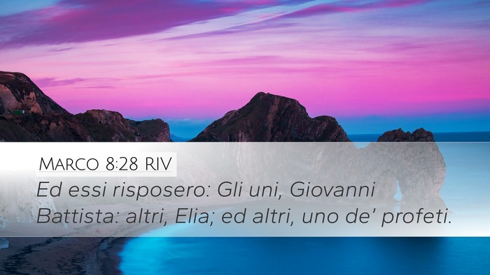 Marco 8:28 RIV Bible Verse Image