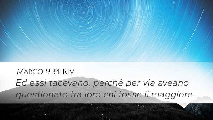 Marco 9:34 RIV Bible Verse Image