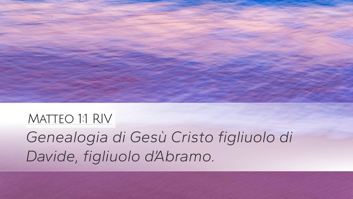 Matteo 1:1 RIV Bible Verse Image