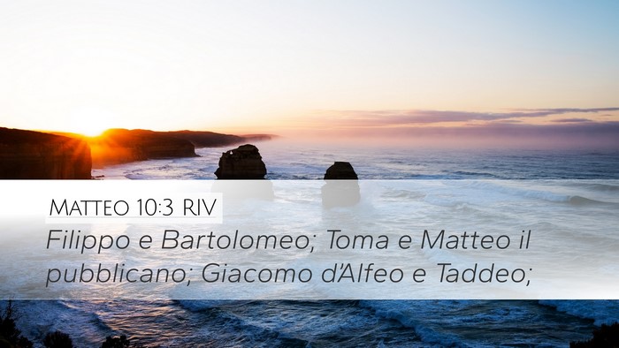 Matteo 10:3 RIV Bible Verse Image