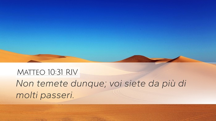Matteo 10:31 RIV Bible Verse Image