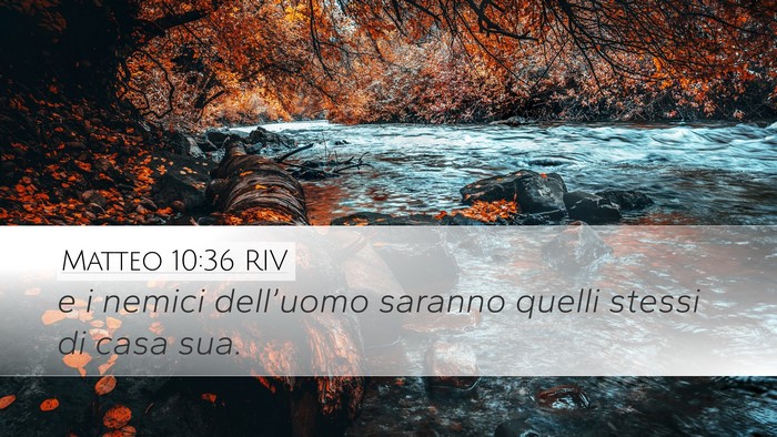 Matteo 10:36 RIV Bible Verse Image