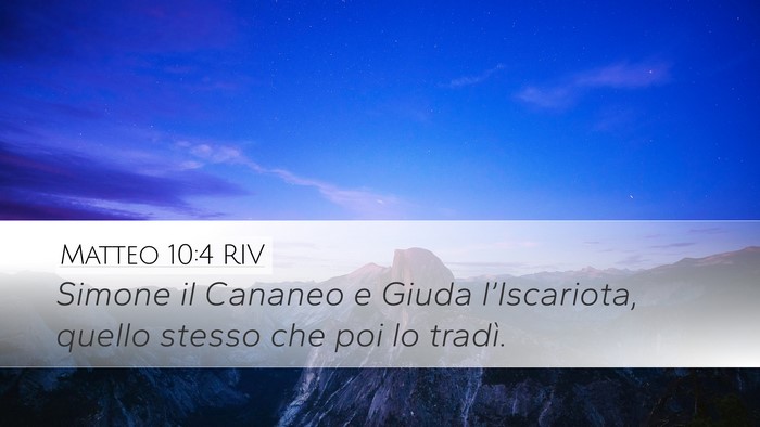 Matteo 10:4 RIV Desktop Wallpaper - Simone il Cananeo e Giuda l’Iscariota, quello - Desktop Bible Verse Wallpaper