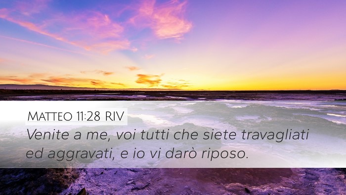 Matteo 11:28 RIV Bible Verse Image