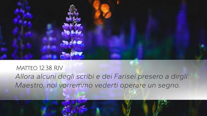 Matteo 12:38 RIV Desktop Wallpaper - Allora alcuni degli scribi e dei Farisei presero - Desktop Bible Verse Wallpaper