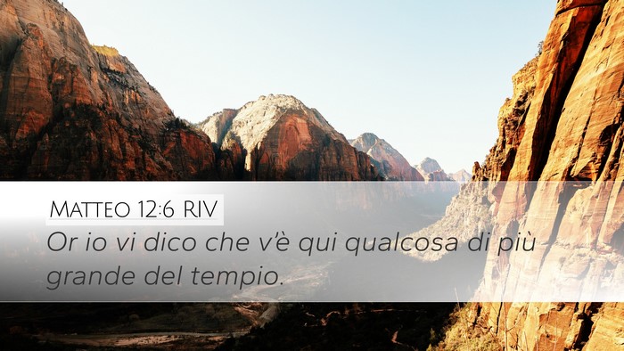 Matteo 12:6 RIV Bible Verse Image