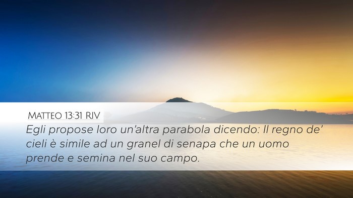 Matteo 13:31 RIV Bible Verse Image