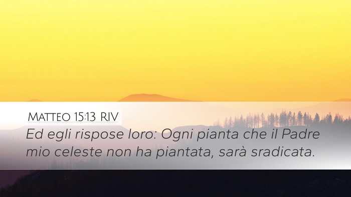 Matteo 15:13 RIV Bible Verse Image