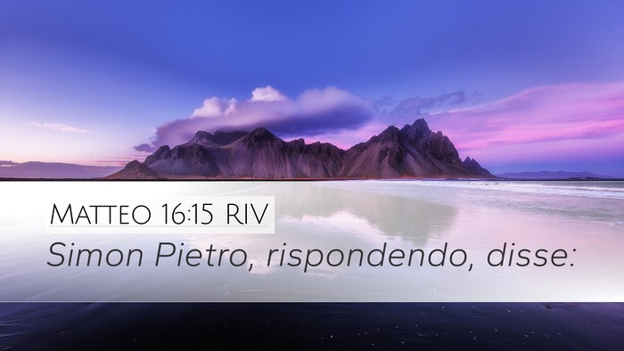 Matteo 16:15 RIV Bible Verse Image
