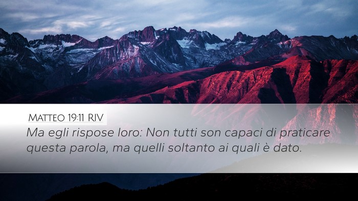 Matteo 19:11 RIV Bible Verse Image