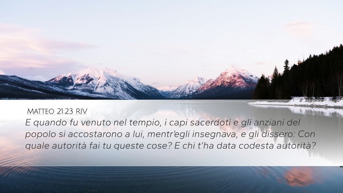 Matteo 21:23 RIV Bible Verse Image