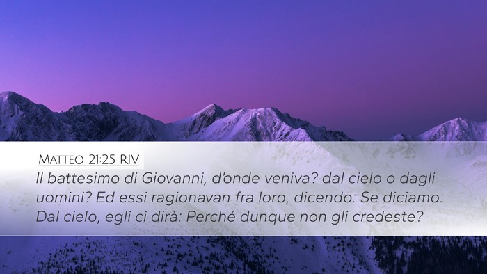 Matteo 21:25 RIV Bible Verse Image