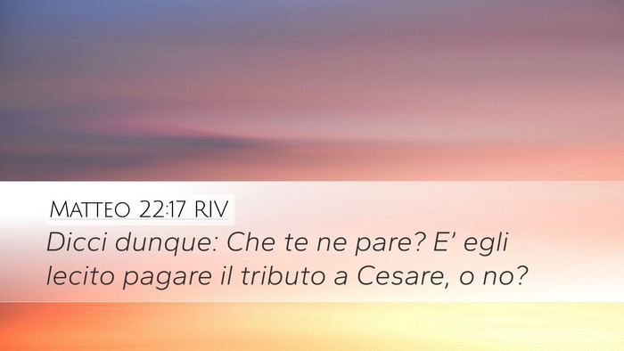 Matteo 22:17 RIV Bible Verse Image