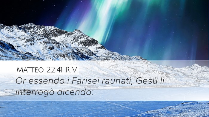Matteo 22:41 RIV Bible Verse Image