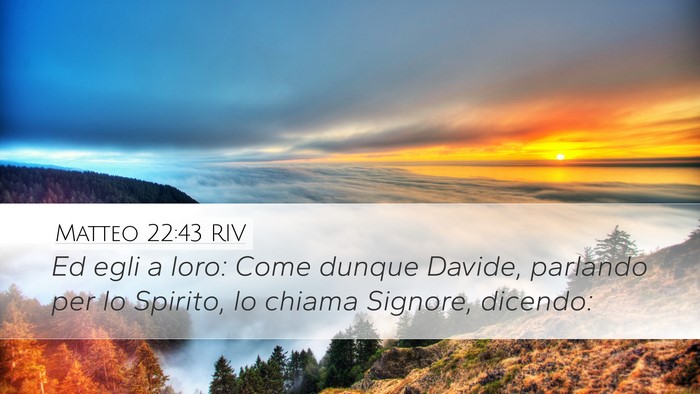 Matteo 22:43 RIV Bible Verse Image