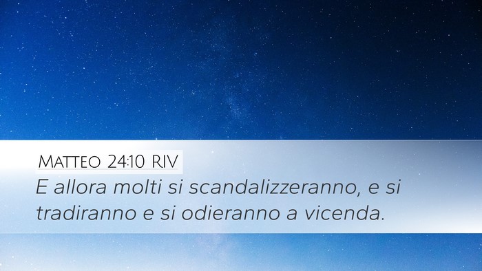 Matteo 24:10 RIV Bible Verse Image