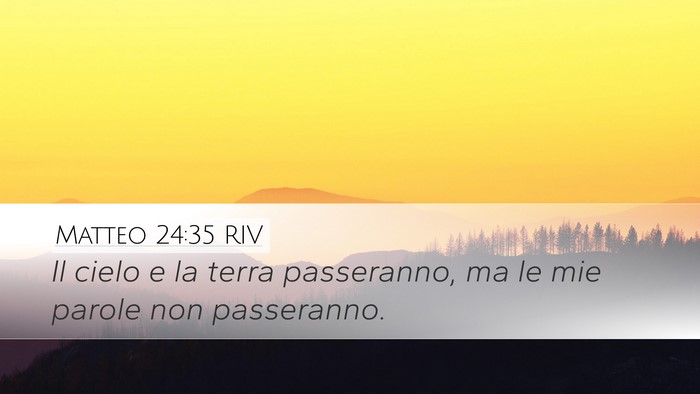 Matteo 24:35 RIV Bible Verse Image