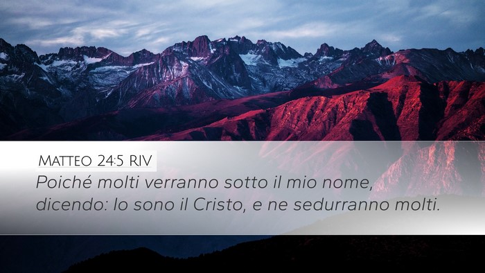 Matteo 24:5 RIV Bible Verse Image