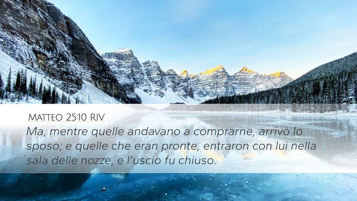 Matteo 25:10 RIV Bible Verse Image